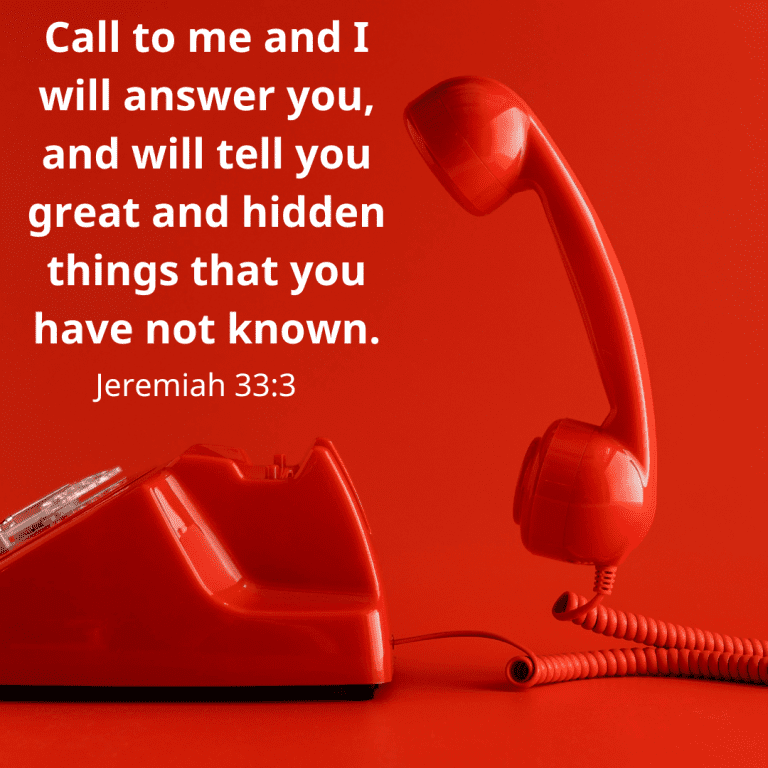 Call to me and I will answer you, and will tell you great and hidden things that you have not known.