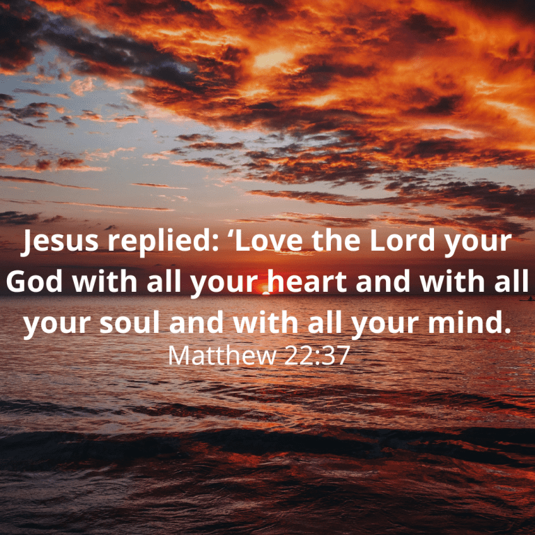 Jesus replied ‘Love the Lord your God with all your heart and with all your soul and with all your mind.