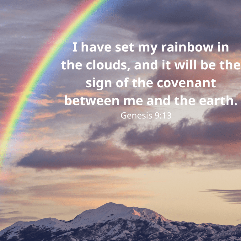 I have set my rainbow in the clouds, and it will be the sign of the covenant between me and the earth.