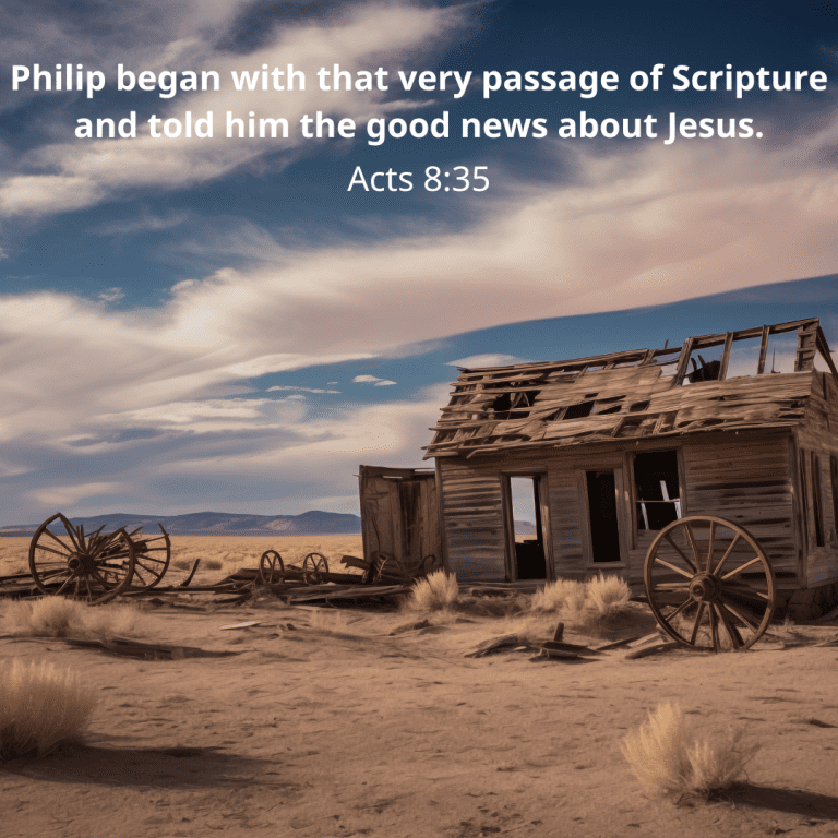 Philip began with that very passage of Scripture and told him the good news about Jesus.